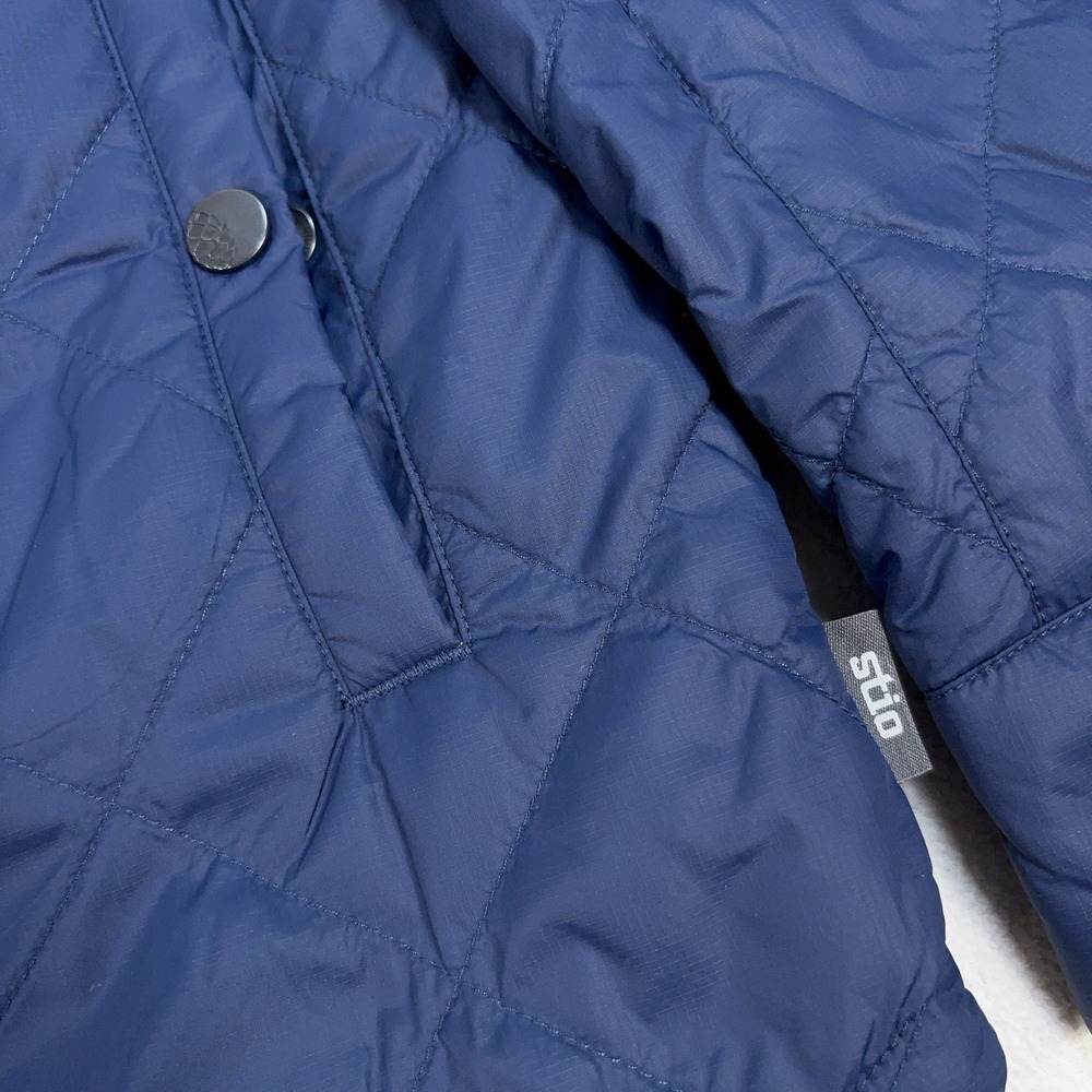 Stio Skycrest Insulated Snap Shirt Quilted Jacket Men's L Navy Thermore Ecodown - Picture 6 of 16